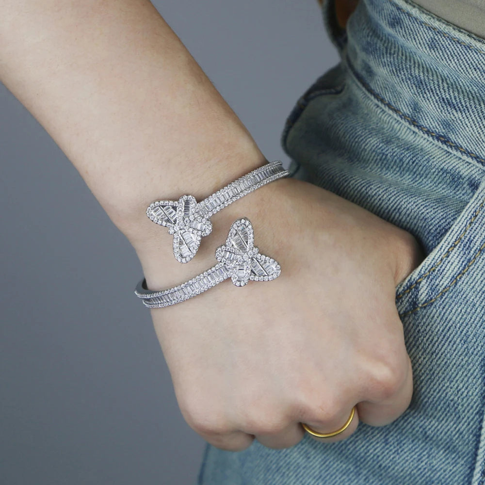 Dual Zircon Butterfly Bracelet