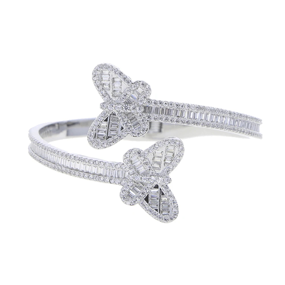 Dual Zircon Butterfly Bracelet