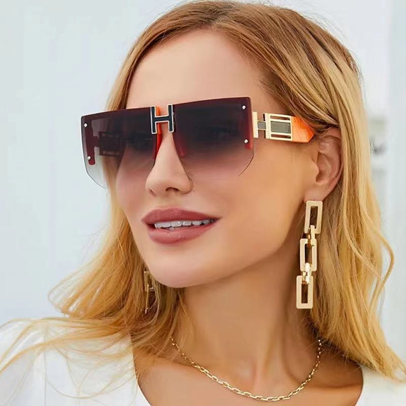 Rimless  Travel Square Flat Top Sun Glasses