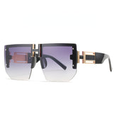 Rimless  Travel Square Flat Top Sun Glasses