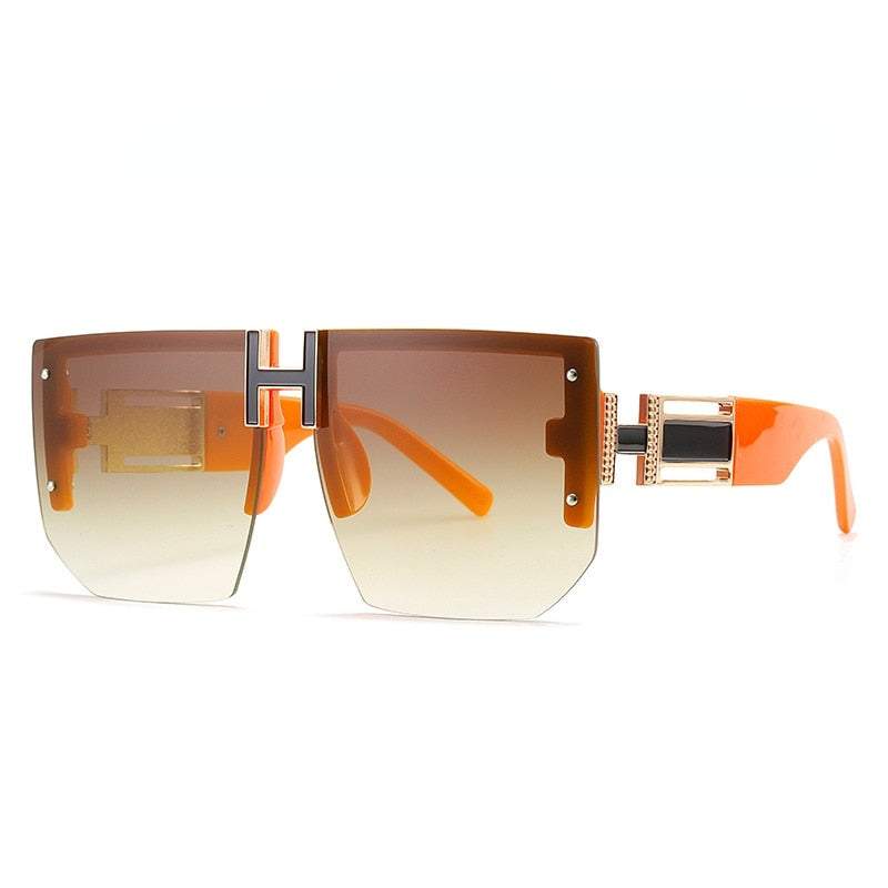 Rimless  Travel Square Flat Top Sun Glasses