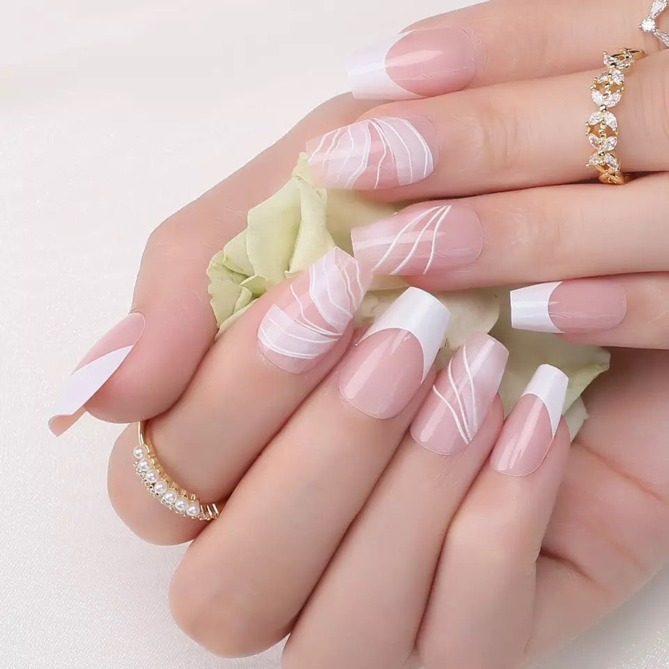 Petal Print French Tip