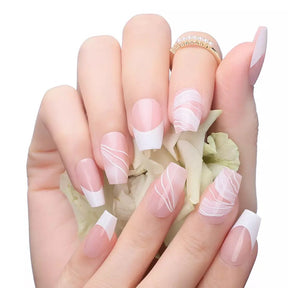 Petal Print French Tip