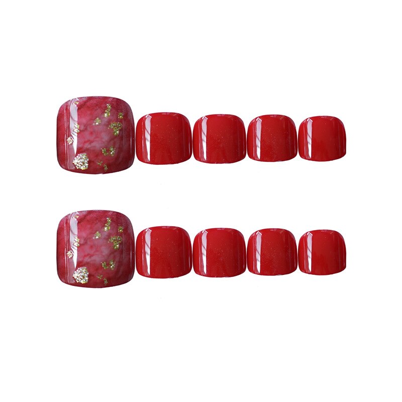 24pcs  Seahorse False Toe Nails